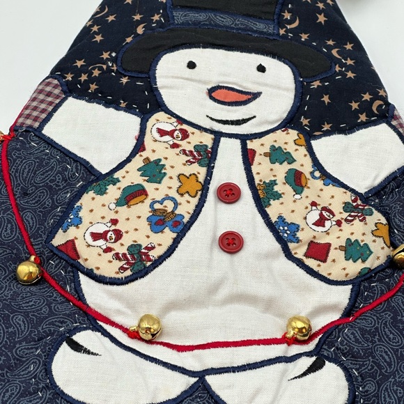 C & F Enterprises Snowman Patchwork Quilt Style Christmas Tree Skirt NWT - Picture 10 of 13